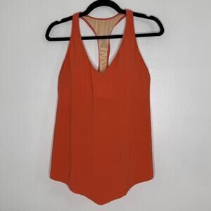 Magicsuit Tankini Swim Top Womens 12 Orange Solid Racerback Lined Bra Stretch
